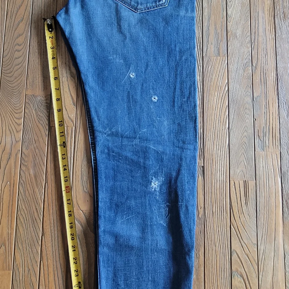 Diesel Viker Men's Dark Blue Distressed Slim Jean - Picture 2 of 3